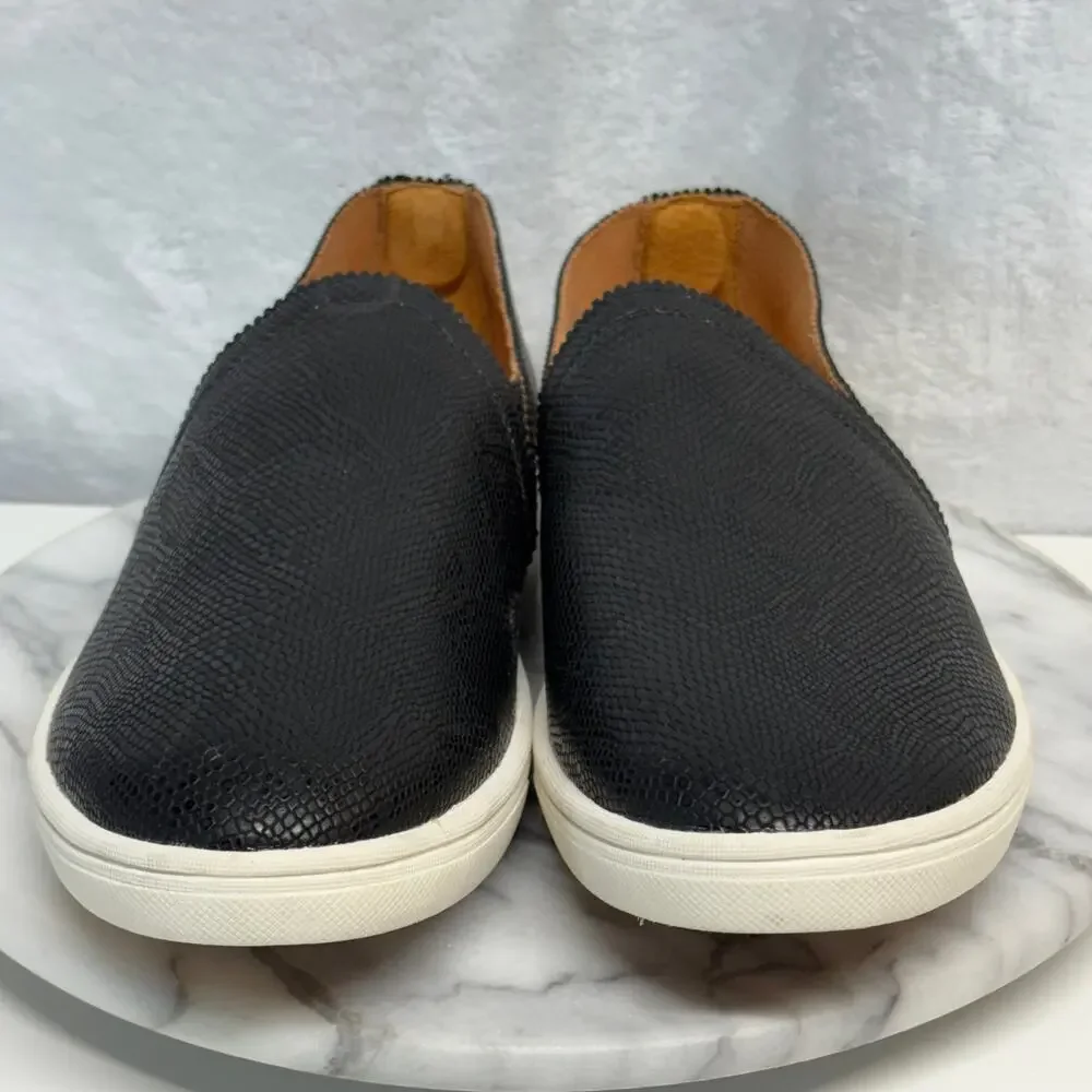 Sun + Stone Women Mariam Slip On Shoes Black Faux‎ Leather Size 11 Casual